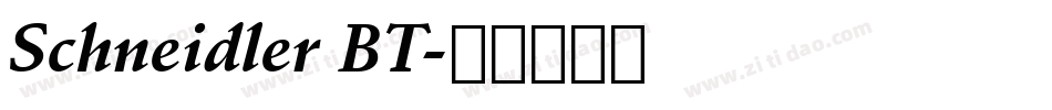Schneidler BT字体转换